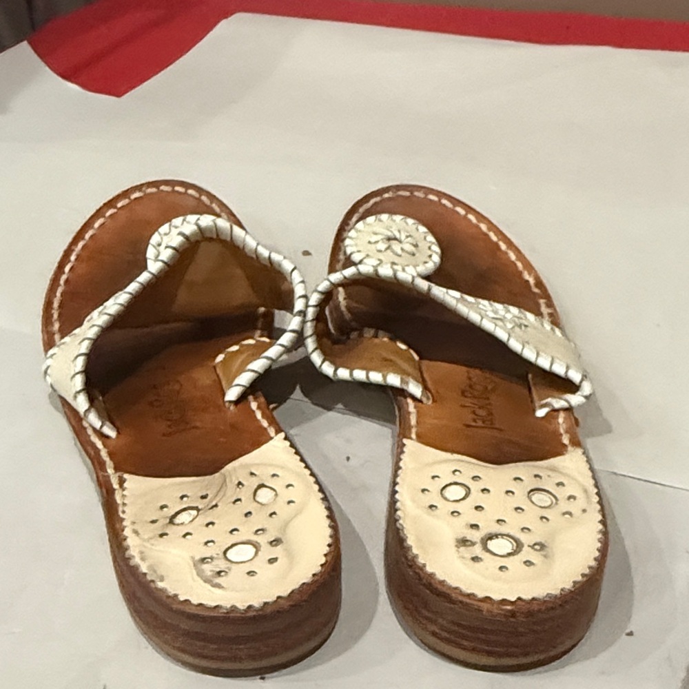 Jack Rogers Cream and Brown Sandals - Picture 3 of 5